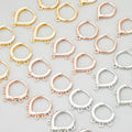 MG22 10pcs/lot Wholesale Jewelry Accessories PVD 18k Gold Rhodium Plated Nickel Free Copper Clasp Hooks for DIY Earrings Metal