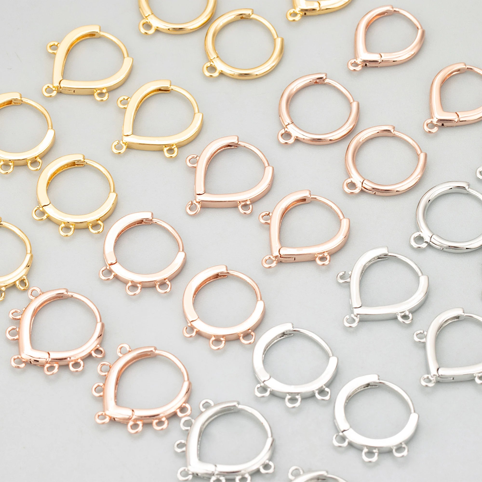MG22 10pcs/lot Wholesale Jewelry Accessories PVD 18k Gold Rhodium Plated Nickel Free Copper Clasp Hooks for DIY Earrings Metal