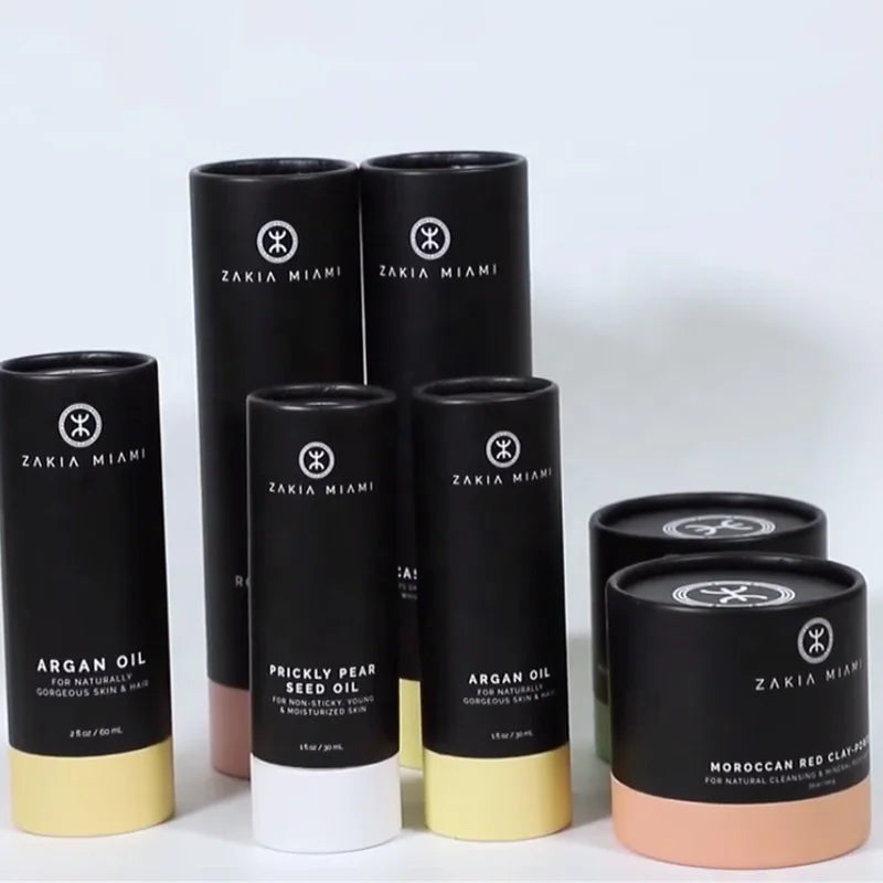 Custom Made Round Cylinder 30ml 50ml Paper Cardboard Packaging Tube Box for Perfume/flower/candle/T Shirt/essential Oil