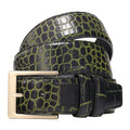 Custom Logo Crocodile Pattern Leather Belt Luxury Pin Buckle Genuine Leather Belt for Men
