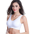Hot-sale Double Layer Comfortable Women Sleeping Sport Fitness Bra Plus Size Removable Cup Seamless Sport Yoga Bra