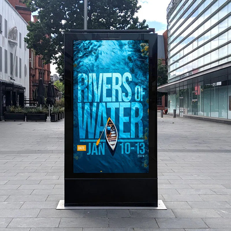 Outdoor 55inch IP65 Touchscreen Advertising Screen for Retail Stores and Elevators