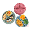 Unbreakable Silicone Plates Dinners Dishes Dividing Tableware Plate Sets for Kitchen and Household MegaBDM