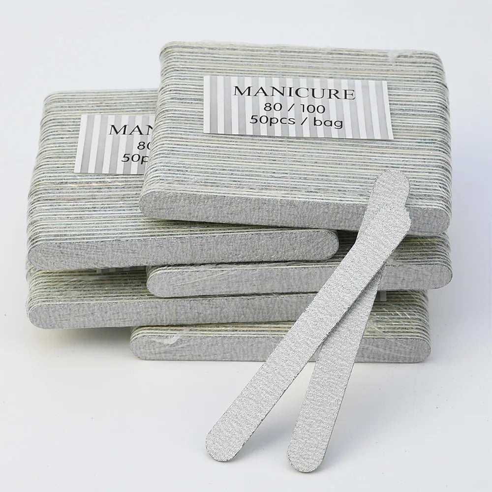 USA Free Shipping 5000Pcs/Case Double Side Nail File Wholesale 80/100 Disposable Wooden Mini Nail File