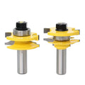 CHENGZHEN 3pcs Cabinet Tenon Router Bit Set - High Precision â‰¤0.005mm CNC Woodworking Tool RoHS Certified