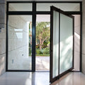 Big Panel Exterior Pivot Door Glass Wood Smart Pivot-sliding Home Door Luxury Pivot Entrance Entry Door for House