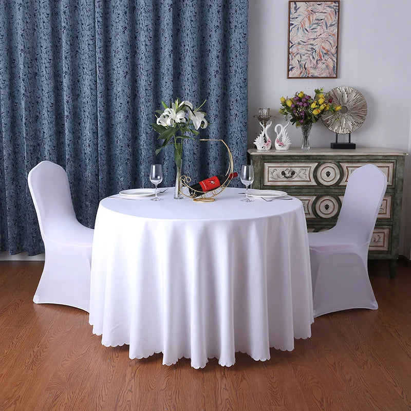 Colorful Wedding Party Table Linens 1.6m 1.8m 2m 24 Colors Woven Tablecloth Cloths for Events