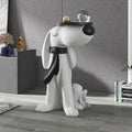 Creative Large Landing Dog Sculpture Ornaments Light Luxury Living Room Welcome Decoration Dog Resin Sculpture Tray