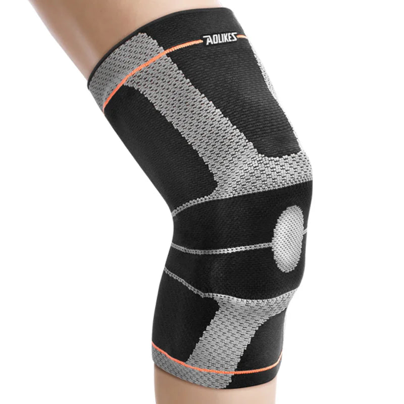 Aolikes 2023 Customized Wholesale Silicone Shock Absorption Newly Upgraded Elastic Nylon Support Knee Pads C-8601