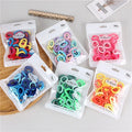 MIO 50pcs/Bag 2.5cm Seamless Hair Scrunchies for Women Girls Mixed Colors Sweer Ponytail Holder Hair Bands Kids