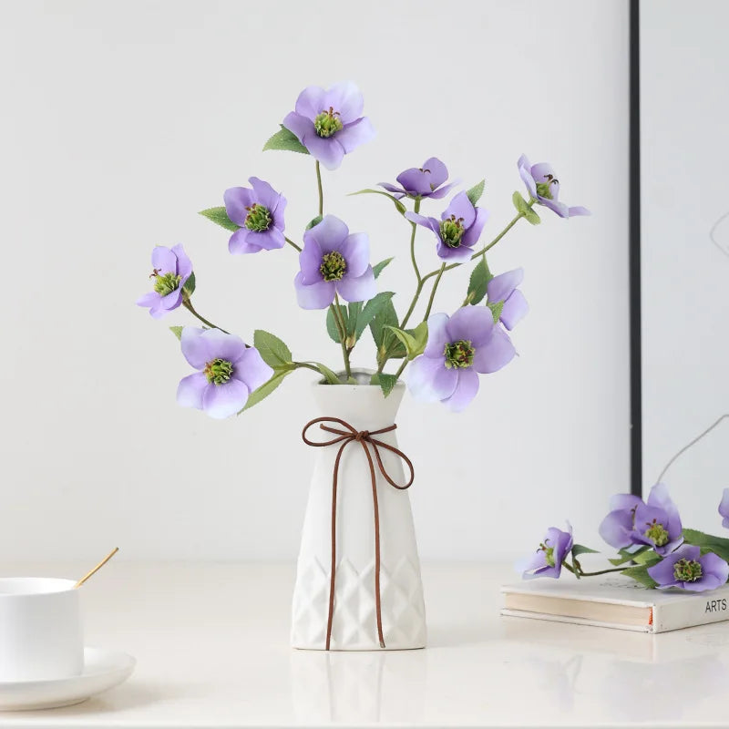 Factory Wholesale 5 Heads Artificial Christmas Rose Flower for Living Room Home Wedding Decor