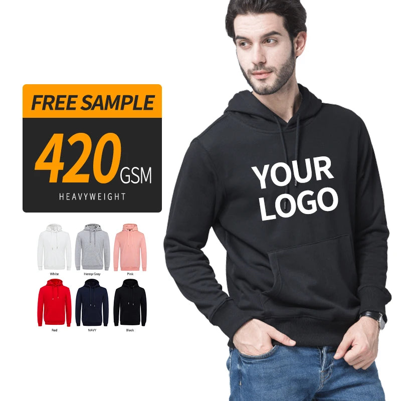 Heavyweight Mens Clothing Plus Size Sweatshirts Pullover Bulk Oversized Anime Clothes Men's Hoodies