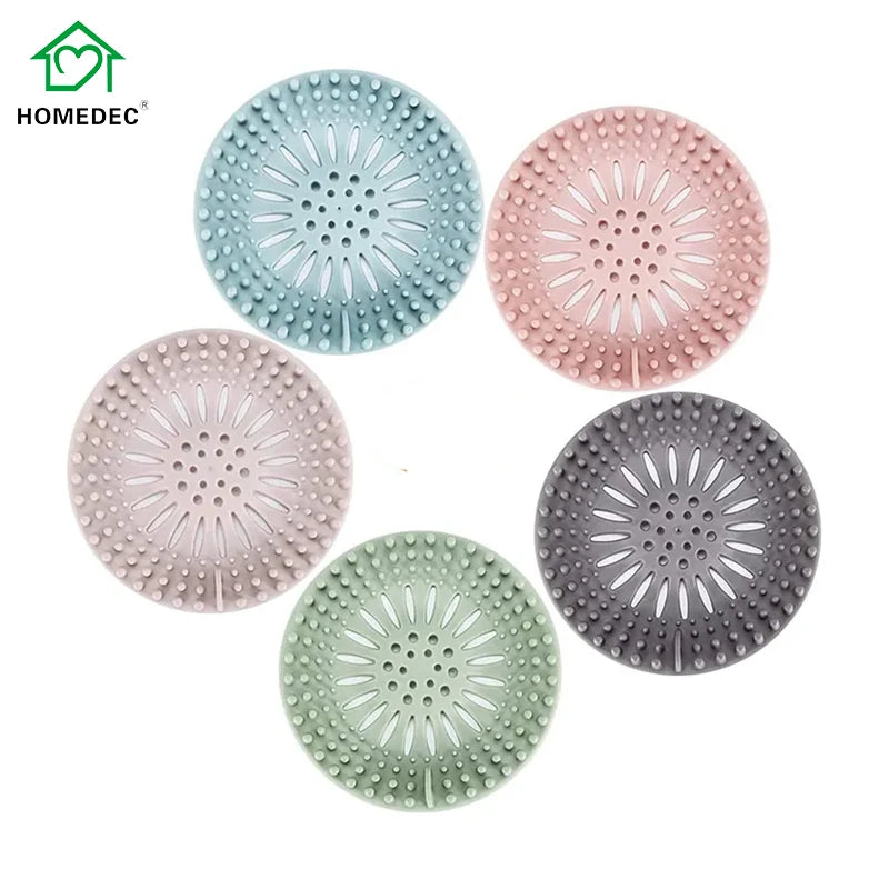 Modern Style Silicone Hair Stopper Shower Drain Covers Easy Install Clean for Bathroom Bathtub Kitchen Use Durable Hair Catcher