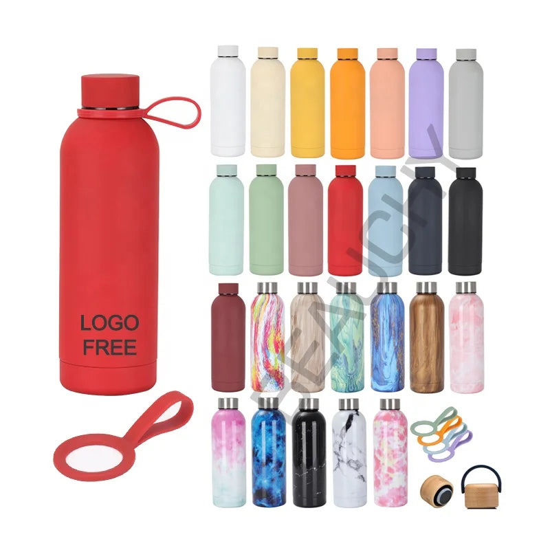 New Design Custom Print Eco Friendly Kids 500ml Vaccum Insulated Bpa Free Small Mouth Stainless Steel Water Bottle for Girls