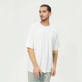 Custom Logo Men's Cotton T-Shirts Oversized Unisex 100% Cotton Short Sleeves Casual Loose Wash Solid Basic Tee Tops 260 Grams