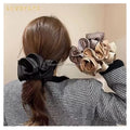 Fashion Girls Solid Color Retro Satin Elastic Hair Ties Hair Scrunchies for Women Elegant Hair Accessories