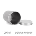 200mL D64*H78 Aluminum Tin Jar Refillable Container Aluminum Screw Lid Round Tin Container Bottle for Spices Candies Teas Coffee