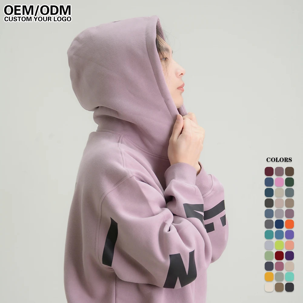 Sandian Wholesale 345 Gsm Heat-transfer Printing Hoodie Men High Quality Custom Heavyweight Printing Hoodie