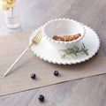 Nordic Creative Pearl Edge Plate Ceramic Dishes Household Western Food Plate Salad Plate