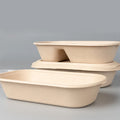 Disposable Eco-Friendly Sugarcane Bagasse Food Container 100% Biodegradable Compostable Waterproof Oil Proof Microwave Plant