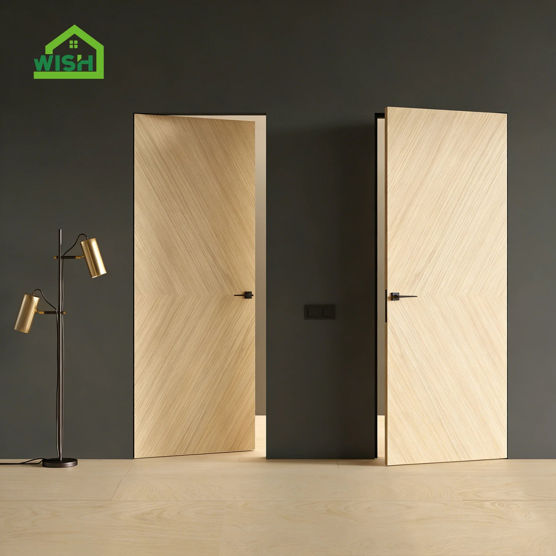 2026 Minimalist Invisible Door Seamlessly Embedded in the Wall Italian Design Invisible Frameless Door Frame
