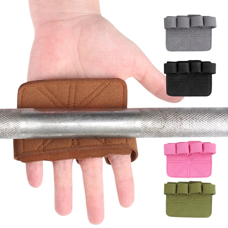 Breathable Anti-Slip Leather Workout Gloves for Weight Lifting Training