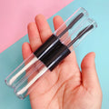 LZ Pack Low MOQ 100pcs Black Round 8ml Clear Double Lipgloss Tubes Custom Logo Double End Mascara Tube