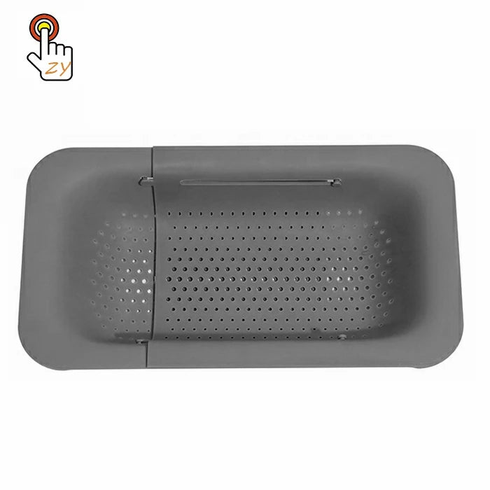 Hot Selling Plastic PP Draining Vegetables Fruits Cleaning Plastic Drain Basket Over the Sink Colander Strainer Basket
