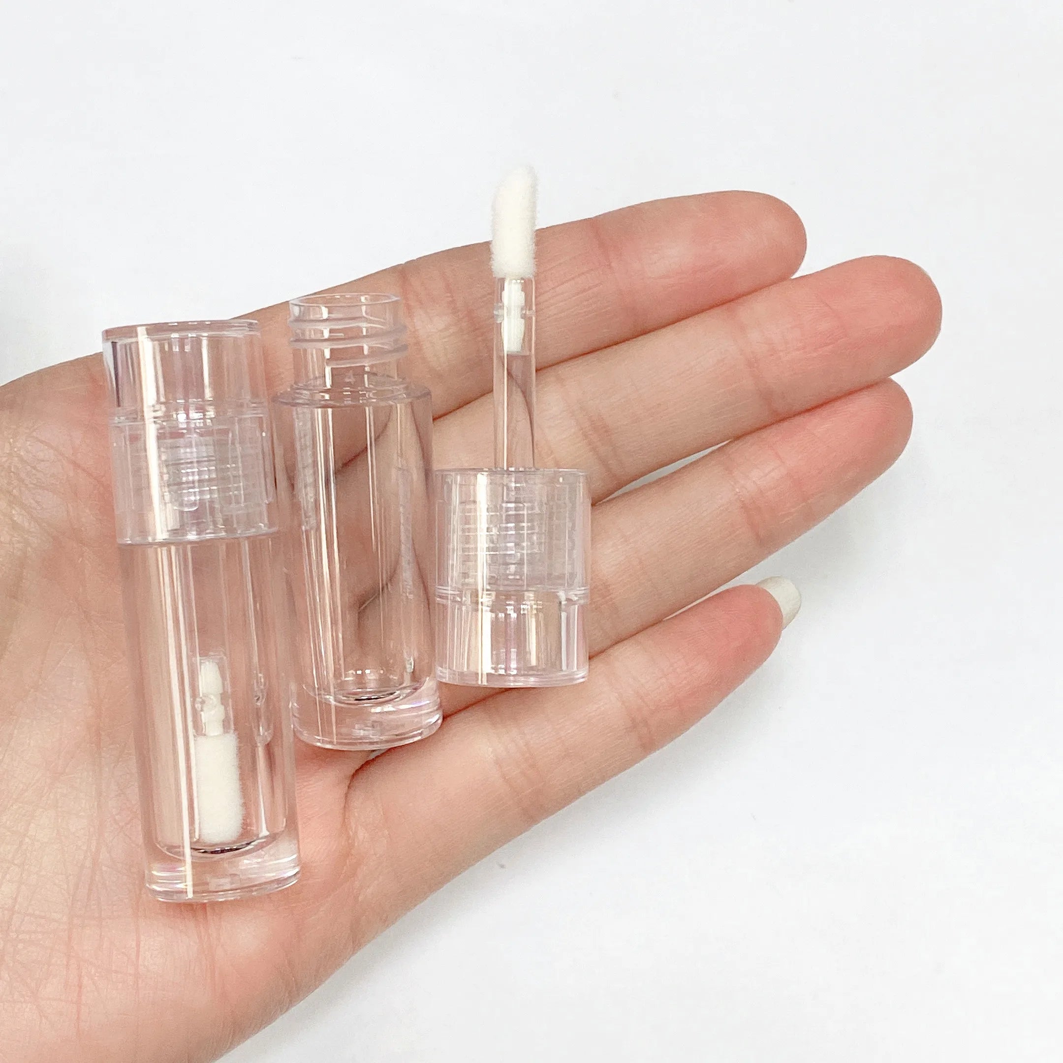 Jinlan Mini Luxury 1.5ml Custom Clear Transparent Lip Gloss in Wand Tubes With Logo Liquid Lipstick Packaging Vendor