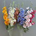 Long Delphinium Silk Single Larkspur Bouquet Phalaenopsis Wedding Centerpiece