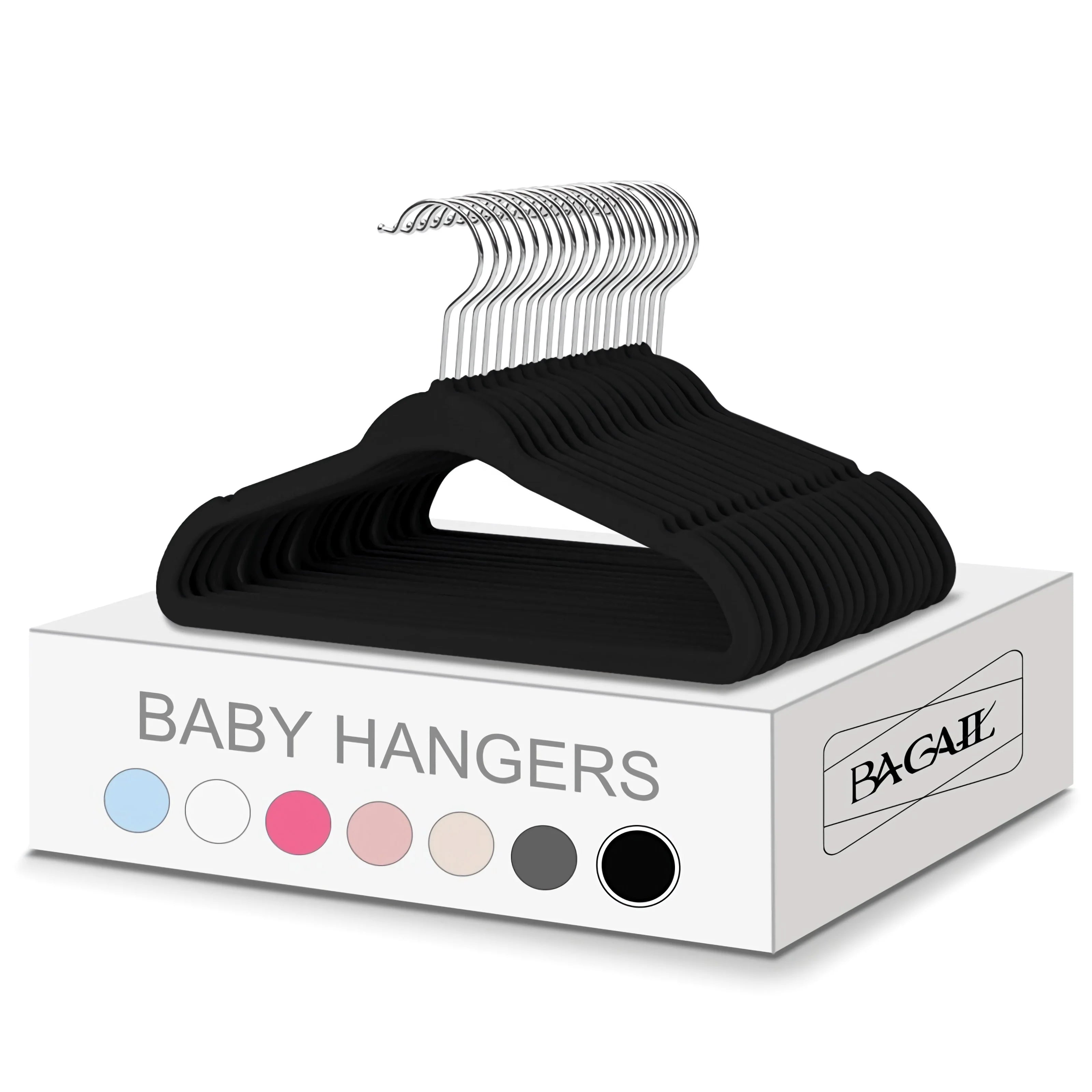 Premium Children's Velvet Hangers Durable Single Tier Eco-Friendly Strong Weight Bearing Flexible Design 360 Swivel Hook for