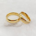 18k Gold Plated Jewelry 2pcs Bridal Sets for Women Cubic Zirconia Diamond Promise Wedding Engagement Rings Stainless Steel