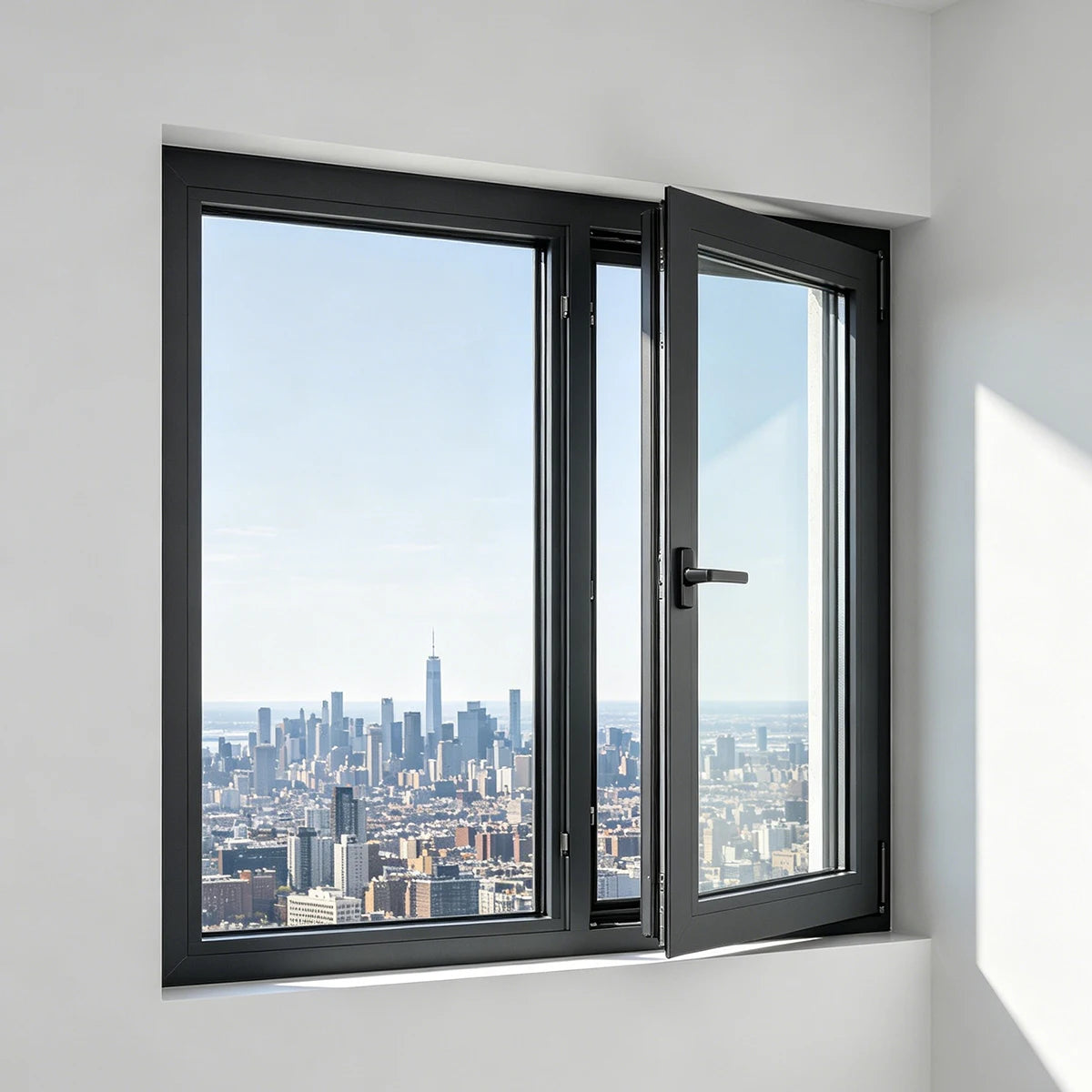Multi Chamber Thermal Break Heat Retention Weather Resistant Rural House Aluminum Glass Casement Window