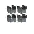 Stainless Steel Powder Coated Bracket for Supporting Wood Terrace Beams Deck Railing Handrail Post Base 3.6x3.6 Inch