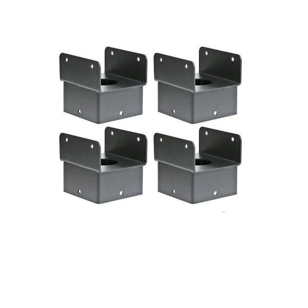 Stainless Steel Powder Coated Bracket for Supporting Wood Terrace Beams Deck Railing Handrail Post Base 3.6x3.6 Inch