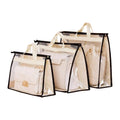 Custom Plastic Pvc Transparent Waterproof Purse Handbag Dust Bag for Handbags Luxury Custom Dust Bags with logo Reusable