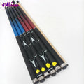 Xmlivet Rubber Handle Maple Colorful Decal Billiards Pool Cues 58inch 1/2 Split Uni-lock Pool Cue Sticks Wholesale MegaBDM