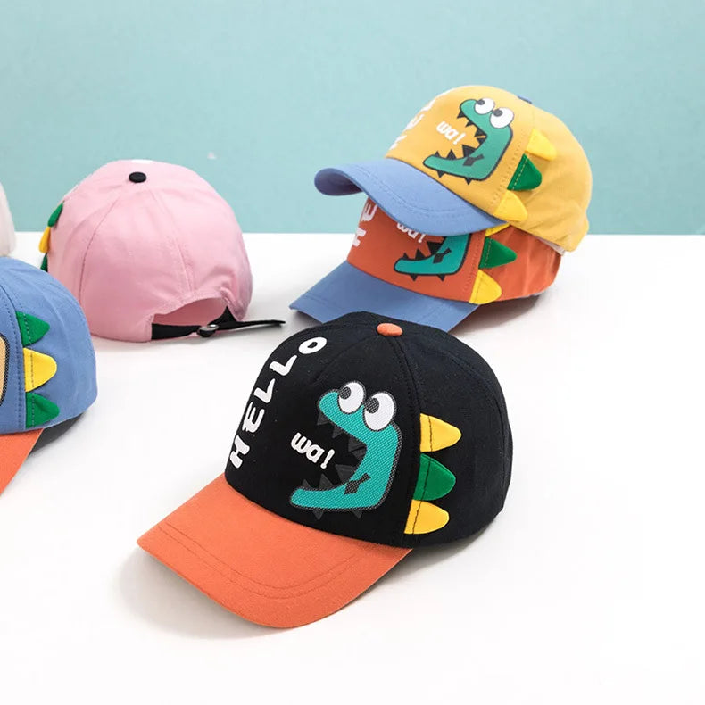 Dinosaur Kids Baseball Cap New Autumn Style Children's Hat Cartoon Baby Cap Toddler Baseball Hat