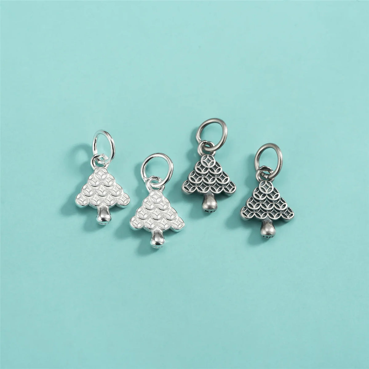 Christmas Popular Jewelry 925 Sterling Silver Fine Christmas Tree Charm for Jewelry Necklace Bracelet Making MegaBDM