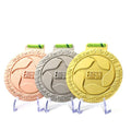 Custom Football and Soccer Association Medals Sports Medallions with Silk Screen Printing Ribbon Lanyard for Awards