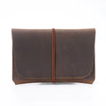 Wholesale Personalized Crazy Horse Leather Passport Holder Elastic Band Document Holder Real Leather Travel Passport Organizer