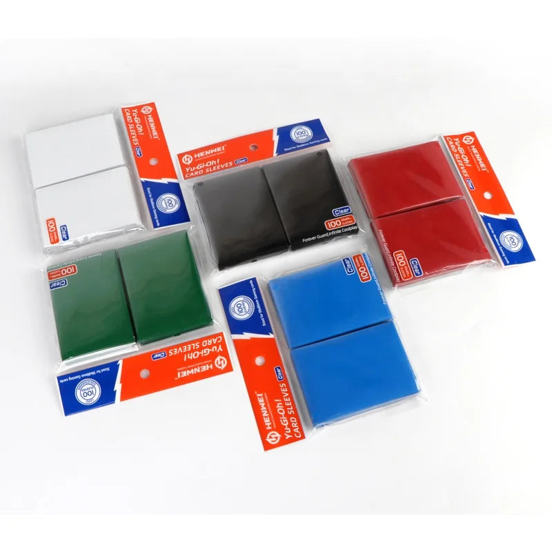 Custom Board PP Durable Protective Game Card Sleeves Custom Logo Green/Red/Black 100pcs/pack Henwei HW-0998 Business