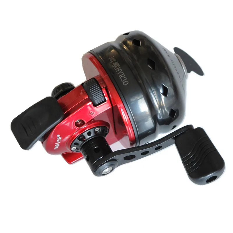 HYB30/HYR30 Metal Fish Shooting Reel Left Hand Use for Spinning Fishing on River and Lake Inner Line Enclosed Slingshot