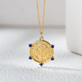 Religious Zircon Medals Jewelry 925 Silver Personalized Double Sides Engraved Design Gold Plating Saint Benedict Wedding Pendant