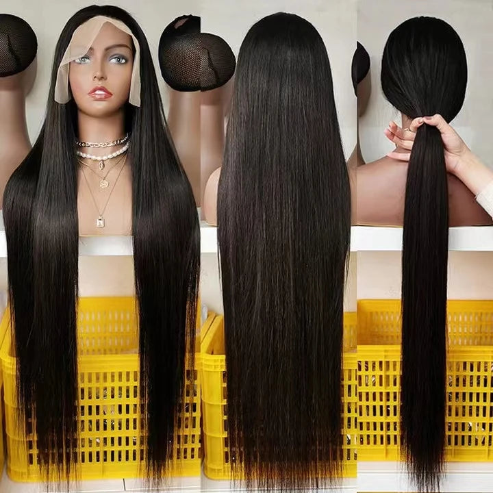 Wholesale Raw Vietnamese Human Hair Wigs Bone Straight Glueless Wig 13*4 Lace Front