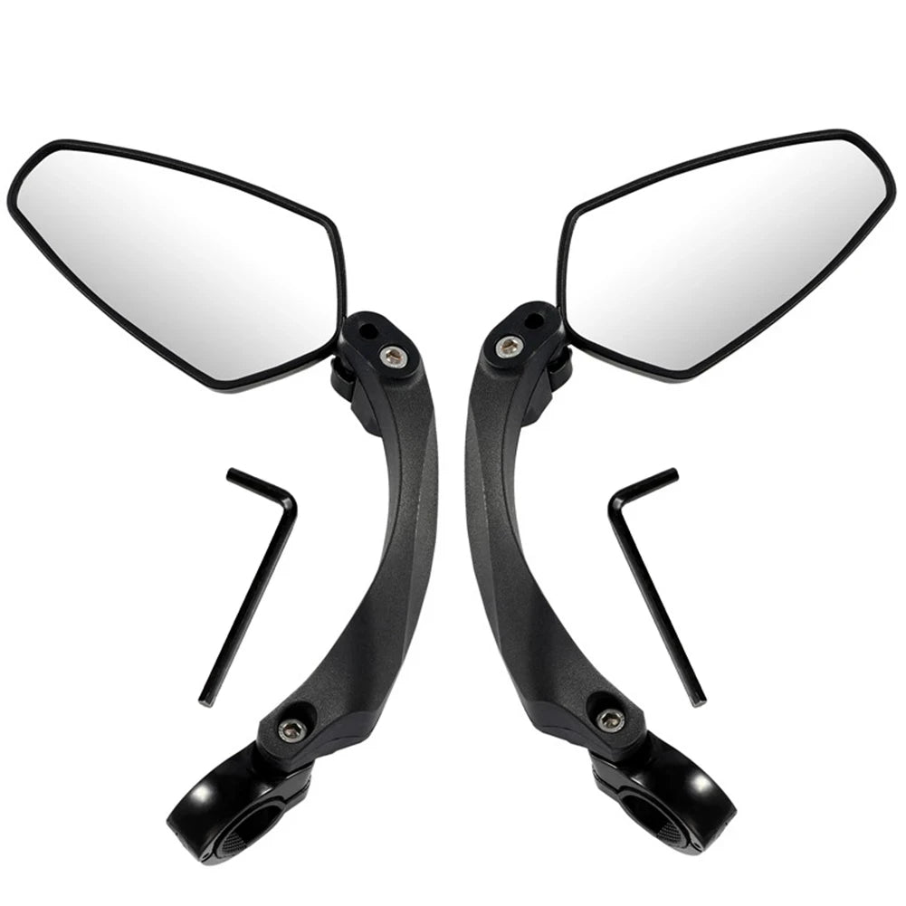 Adjustable Clear Rear View Mirror for Road Bicycles BMX Cycling Compatible Compatible Left Right Handlebar Wide Range Back Sight