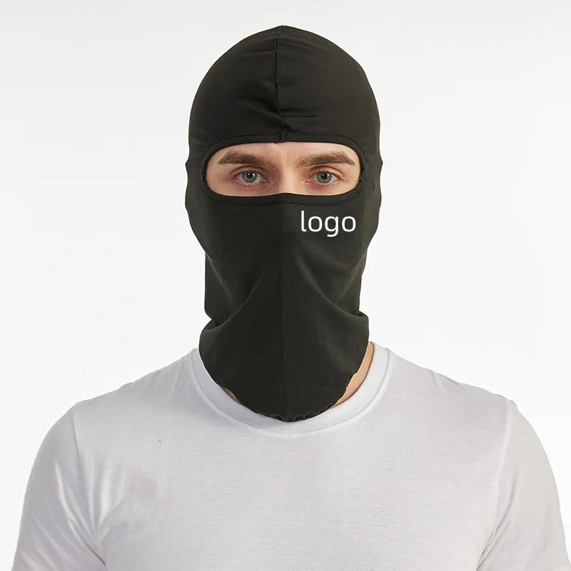 BESTELLA Brand Custom Logo Men Women Ski Masks Balaclava Hat Solid Color for Daily Outdoor Sports Printing Adults Sunscreen