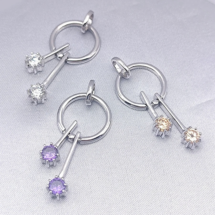 Fashion Jewelry S925 Pure Silver with Color Cz Stone 925 Fine Pendant Wholesale