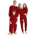 Clothes Set Xmas Party Green Plaid Cotton Matching Christmas Pajamas for Family Women Digital Printing Round Neck Knitted 2 Sets