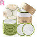 Beiqili Reusable Bamboo Organic Cotton Makeup Remover Cloths for Face Eye Lips Soft Eco-friendly 2/3/4 Layers Facial Pads